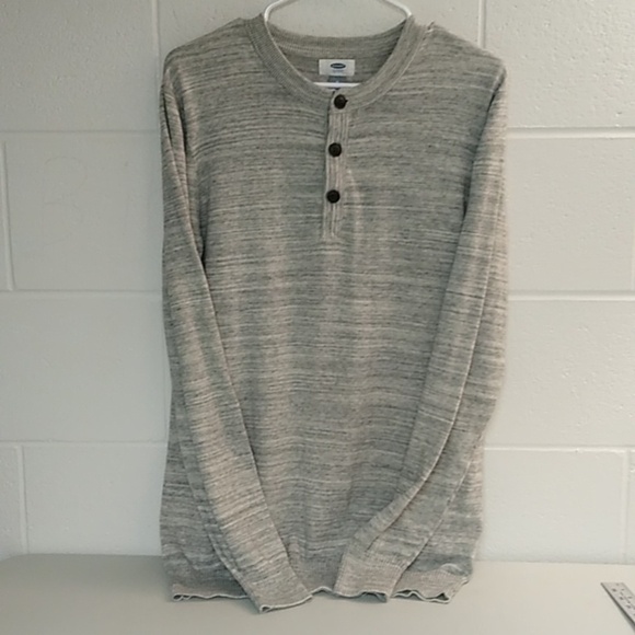 OLD NAVY FINE GAUGE100% COTTON KNIT BUTTON UP CREWNECK LIGHTWEIGHT SWEATER TALL - Picture 7 of 7
